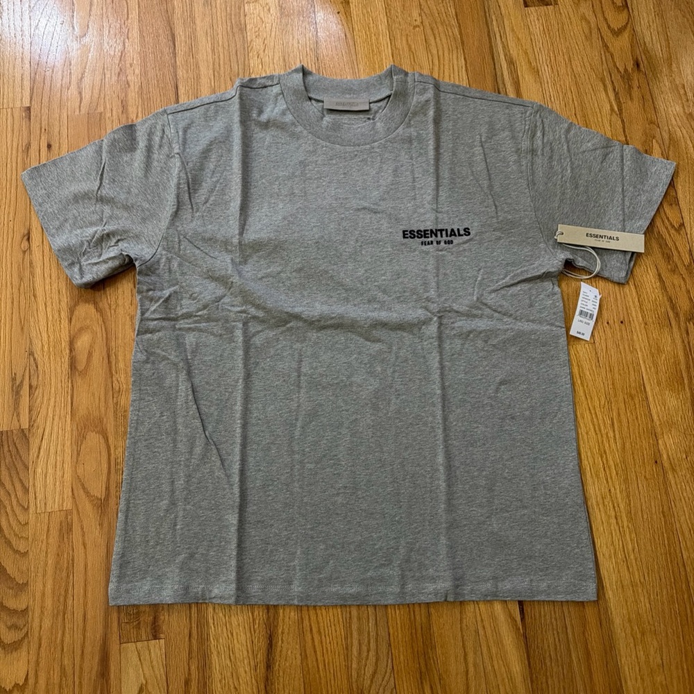 Essentials Men’s Grey Logo Short Sleeve Tee